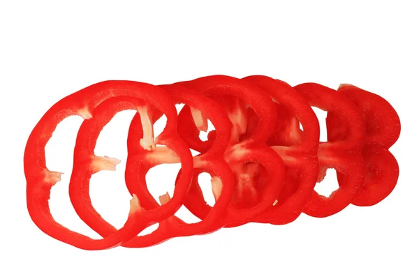 Plátky červené papriky — Stock fotografie