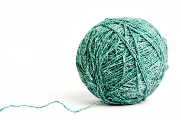 Ball of green yarn — Stock Photo, Image