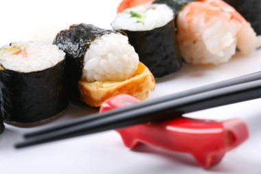 Plate with sushi clipart