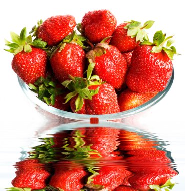 Strawberries in glass clipart