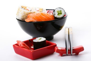 Plate with sushi clipart