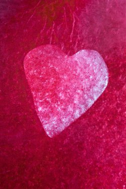 Icy red heart clipart