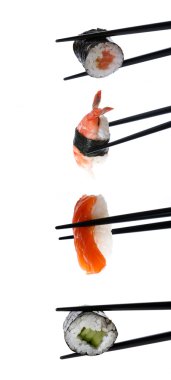 Shushi wit sticks clipart