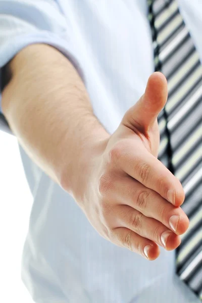 Uomo d'affari che offre per stretta di mano — Foto Stock