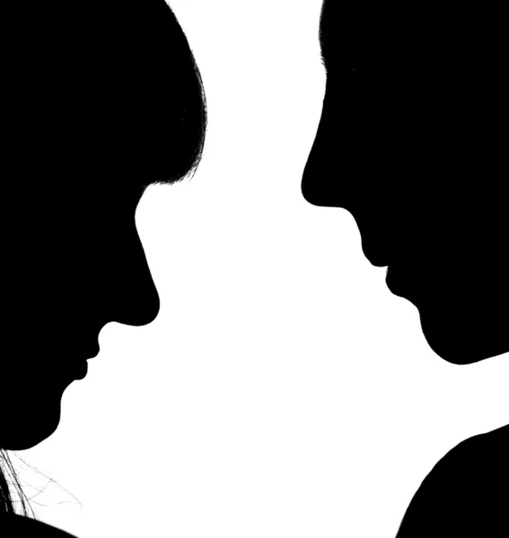 Two silhouettes — Stock Photo, Image