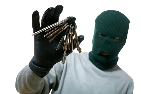 Ladrão com chaves — Fotografia de Stock