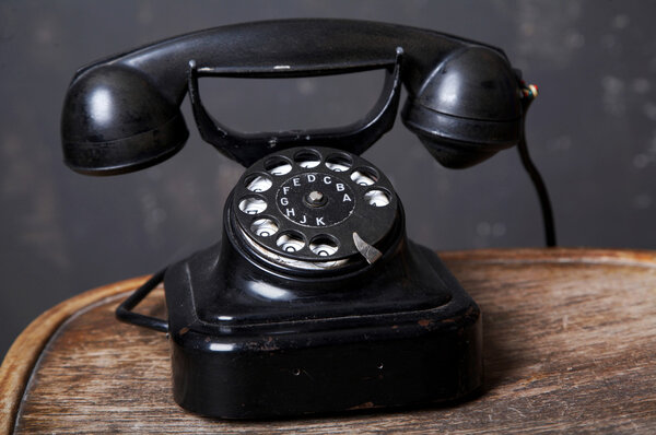 An image of retro telephone. Photographed in the studio.