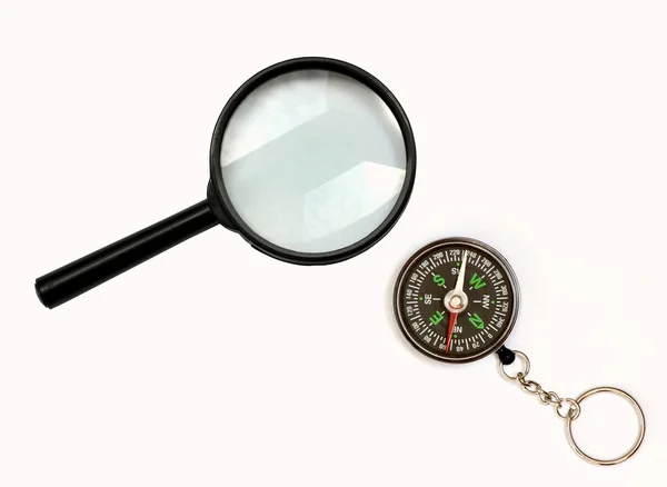 With compass — Stock Photo, Image