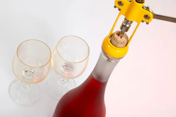 Vin och glasögon — Stockfoto