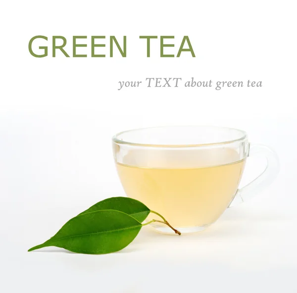 Kuppi vihreää teetä — kuvapankkivalokuva
