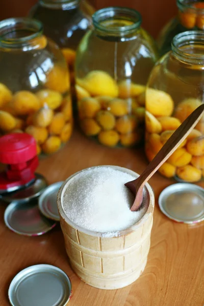 Cukr a meruňky — Stock fotografie
