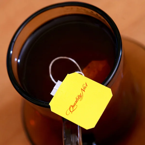 Étiquette du thé en gros plan — Photo