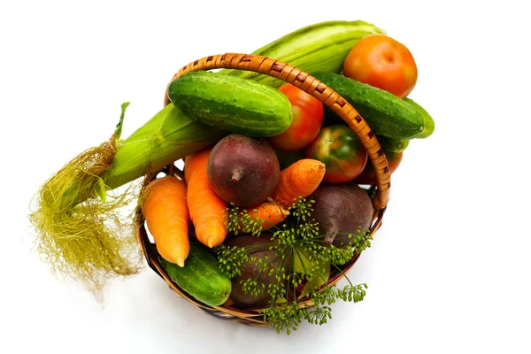 Verduras en cesta — Foto de Stock