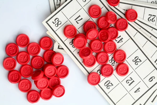 Červená bingo hra — Stock fotografie