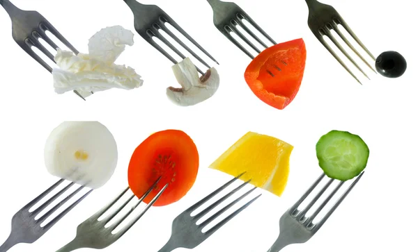 Tenedores con verduras — Foto de Stock
