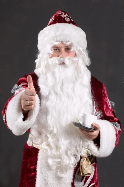 산타 클로스 보여주는 엄지손가락 — 스톡 사진