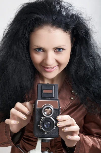 Vrouw in studio — Stockfoto