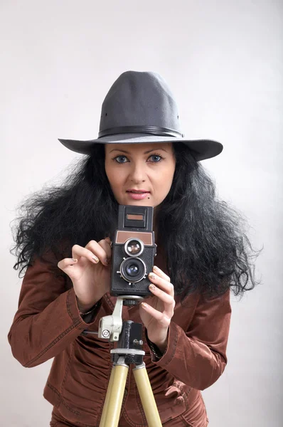 Photographer-woman — Stock Photo, Image