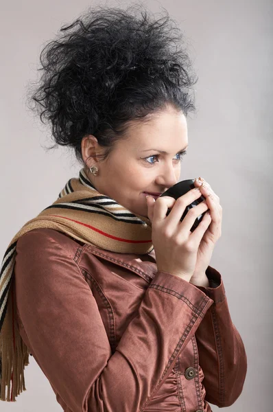 ホット コーヒーを飲む — ストック写真