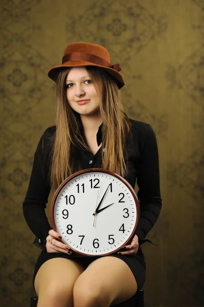 Kobieta idealna zegar — Zdjęcie stockowe