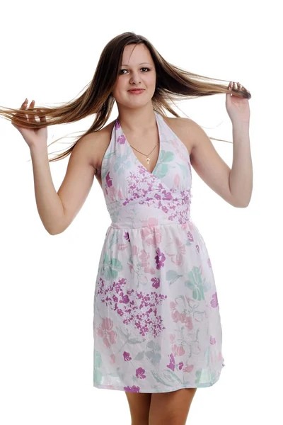 In lichte jurk — Stockfoto