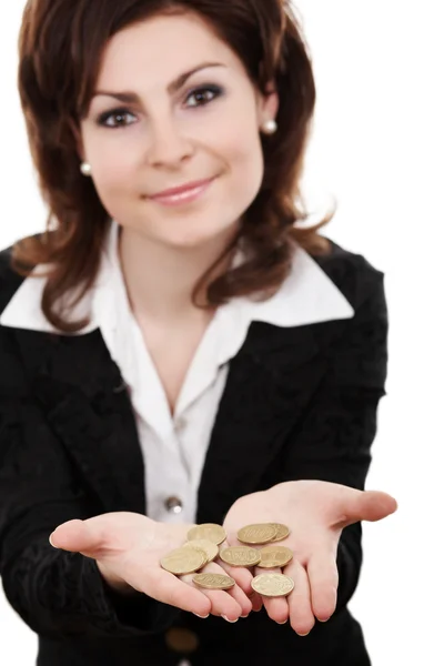 Showing golden coins — Stock Photo, Image