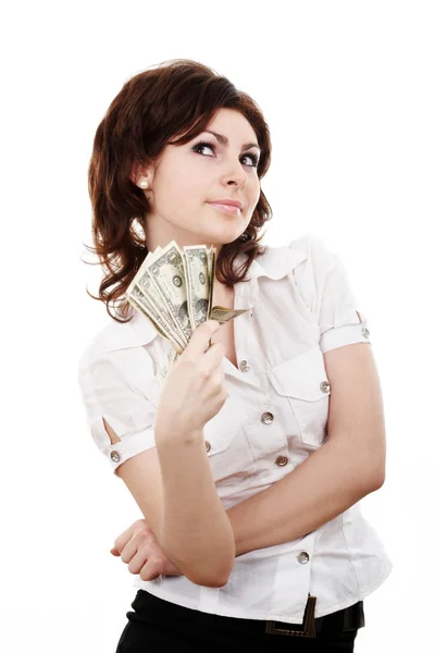 With dollars — Stock Photo, Image