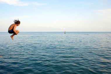 Jumping in water