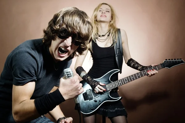 Rock singer — Stock Photo, Image