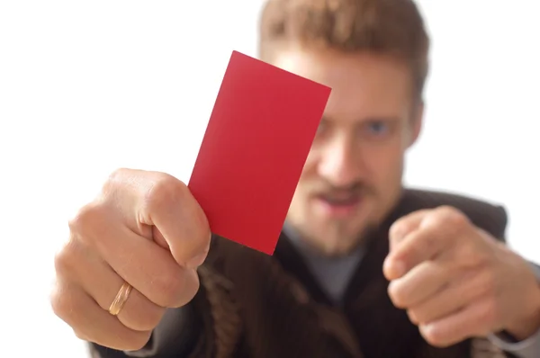 Manager showing card — Stock Photo, Image
