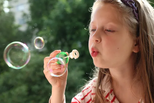 Mutlu bir bubbles — Stok fotoğraf