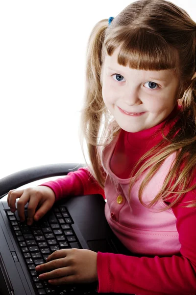 Bilgisayarlı kız — Stok fotoğraf