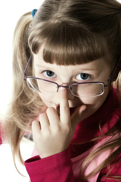 Dziewczynka w okularach — Zdjęcie stockowe