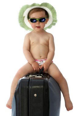 Baby in hat clipart