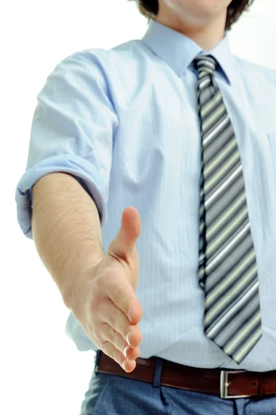 Бізнесмен пропонує рукостискання — стокове фото