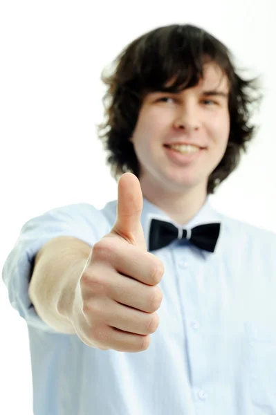 Man showing his thumb — Stock Photo, Image