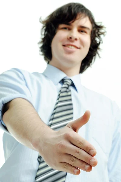 Happy businessman ready to seal a deal — Stock Photo, Image