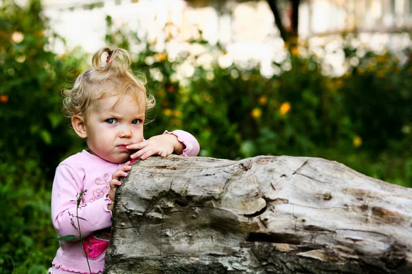 Cute baby outdoors — Stock Photo, Image