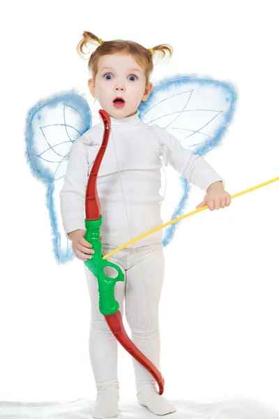 Cupid with bow — Stock Photo, Image