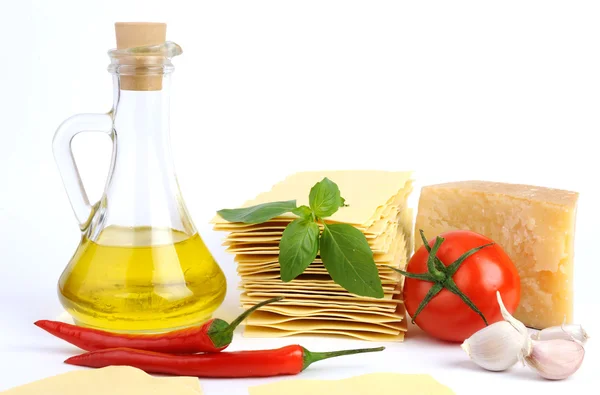 Ingredientes alimentares básicos italianos — Fotografia de Stock