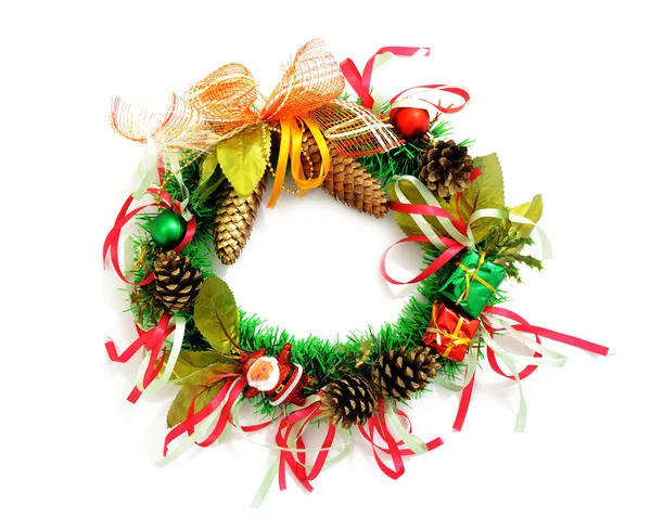 Christmas wreath on white background — Stock Photo, Image