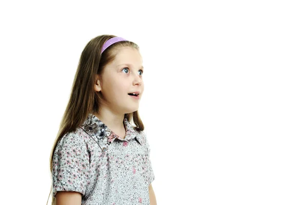A nice little surprised girl — Stock Photo, Image
