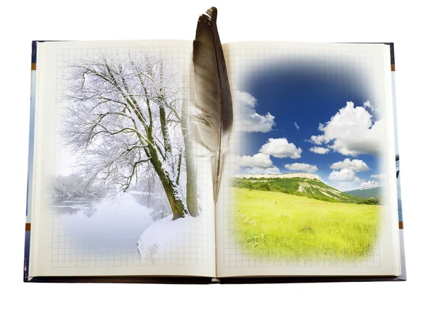 Blank page of note book — Stock Photo, Image
