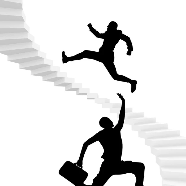 Вверх по лестнице к успеху . — стоковое фото