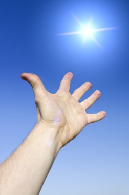 Reach to sun. clipart