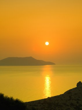 Karadeniz günbatımı üzerinde.