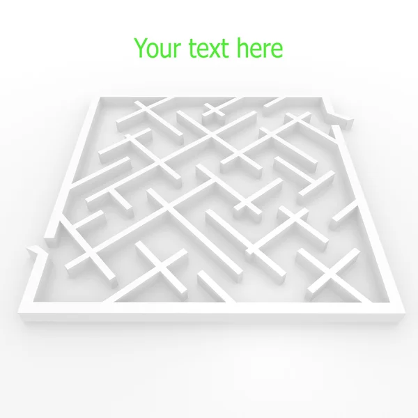Labirinto branco — Fotografia de Stock