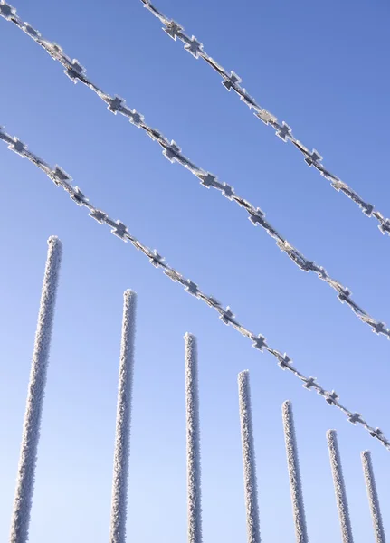 Taggtråd och metall skydd — Stockfoto