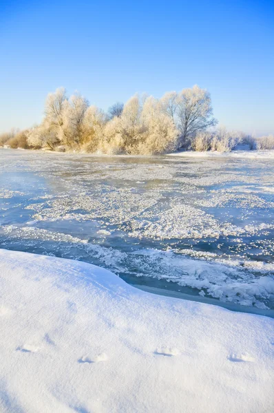 冻的河 — 图库照片