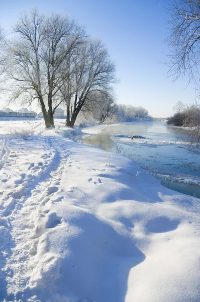 Río congelado — Foto de Stock